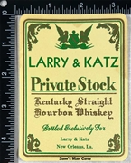 Larry & Katz Private Stock Whiskey Label