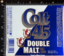 Colt 45 Double Malt Liquor Beer Label