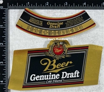 Miller Genuine Draft BEER Label with neck