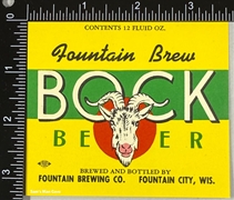 Fountain Brew Bock Beer Label