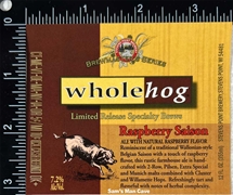 Whole Hog Raspberry Saison Label