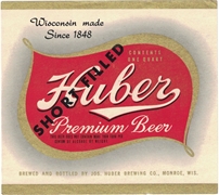 Huber Premium Beer Short Filled Label