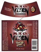 Horny Goat Red Vixen Beer Label with neck