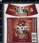 Horny Goat Red Vixen Beer Label with neck