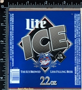 Lite Ice Beer Label