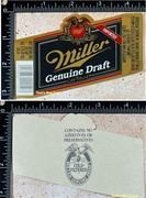 Miller Genuine Draft Imported Beer Label