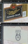 Miller Genuine Draft Beer Label