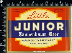 Little Junior Tannenbaum Beer IRTP Label