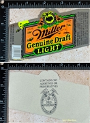 Miller Genuine Draft Light Bats Beer Label