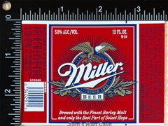 Miller Beer Label