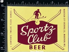 Sportz Club Beer Label