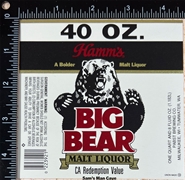 Hamm's Big Bear Malt Liquor Label