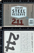 Steel Reserve 211 Beer Label