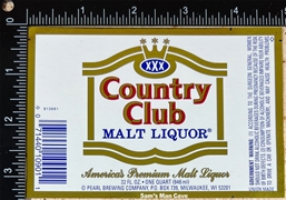 Country Club Malt Liquor Label