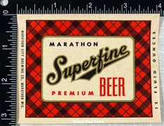 Marathon Superfine Premium Beer Label