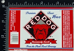 Red Dog Beer Label