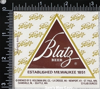 Blatz Beer Label
