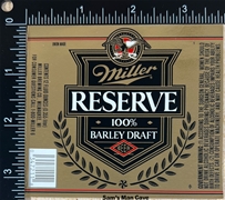 Miller Reserve Beer Label
