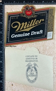 Miller Genuine Draft Beer Label