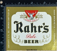 Rahr's Pale Beer Label