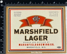 Marshfield Lager Beer IRTP Label