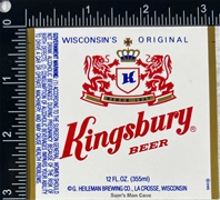 Kingsbury Beer Label