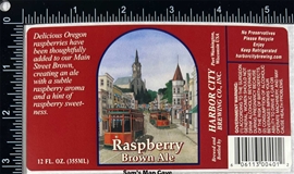 Harbor City Raspberry Brown Ale Sticker Label