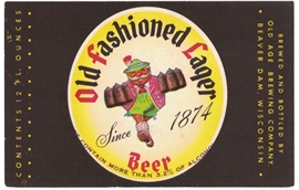 Old Fashion Lager Beer Label