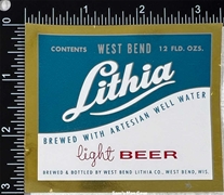 Lithia Light Beer Label