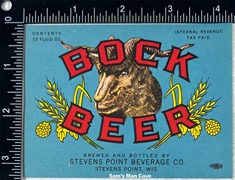 Bock Beer IRTP Label (Stevens Point)