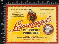 Leinenkugel's Chippewa Pride Beer IRTP Label