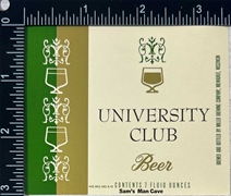 University Club Beer Label