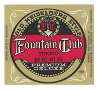 Old Heidelberg Style Fountain Club Strong Beer Label