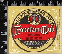 Old Heidelberg Style Fountain Club Strong Beer Label