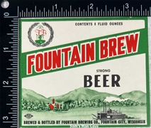 Fountain Brew Strong Beer Label