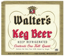 Walter's Keg Beer Label