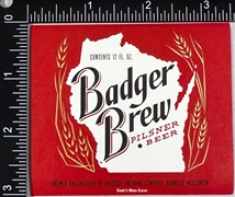 Badger Brew Beer Label