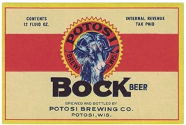 Potosi Bock Beer IRTP Label