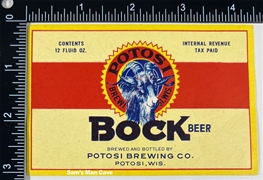 Potosi Bock Beer IRTP Label