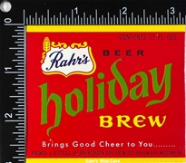 Rahr's Holiday Brew Beer Label