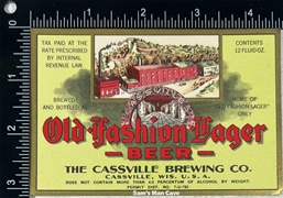 Old Fashion Lager Beer IRTP Label