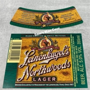 Leinenkugel's Northwoods Lager Beer Label with neck