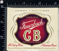 Fauerbach Centennial Brew Beer Label