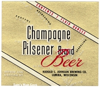 Champagne Pilsener Brand Beer Label