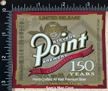 Stevens Point Brewery 150 Years Beer Label