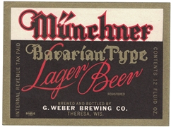 Münchner Bavarian Type Label Beer IRTP Label