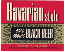 Bavarian Style Old World Black Beer Label