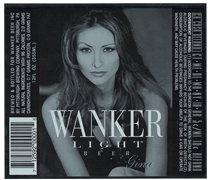 Wanker Light Gina Beer Label