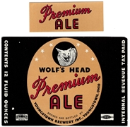 Wolf's Head Premium Ale IRTP Label with neck