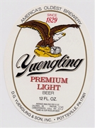 Yuengling Premium Light Beer Label